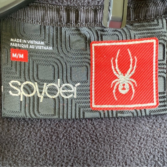 Spyder Core Sweater Zip Front Jacket Fleece Lined Zip Pockets Black Womens Sz M - Picture 7 of 9